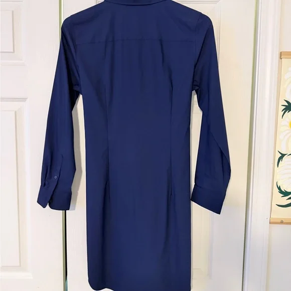 UNTUCKit Dark Blue Long Sleeve Dress - Picture 3 of 3